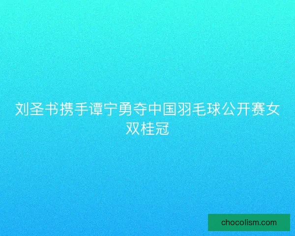 刘圣书携手谭宁勇夺中国羽毛球公开赛女双桂冠